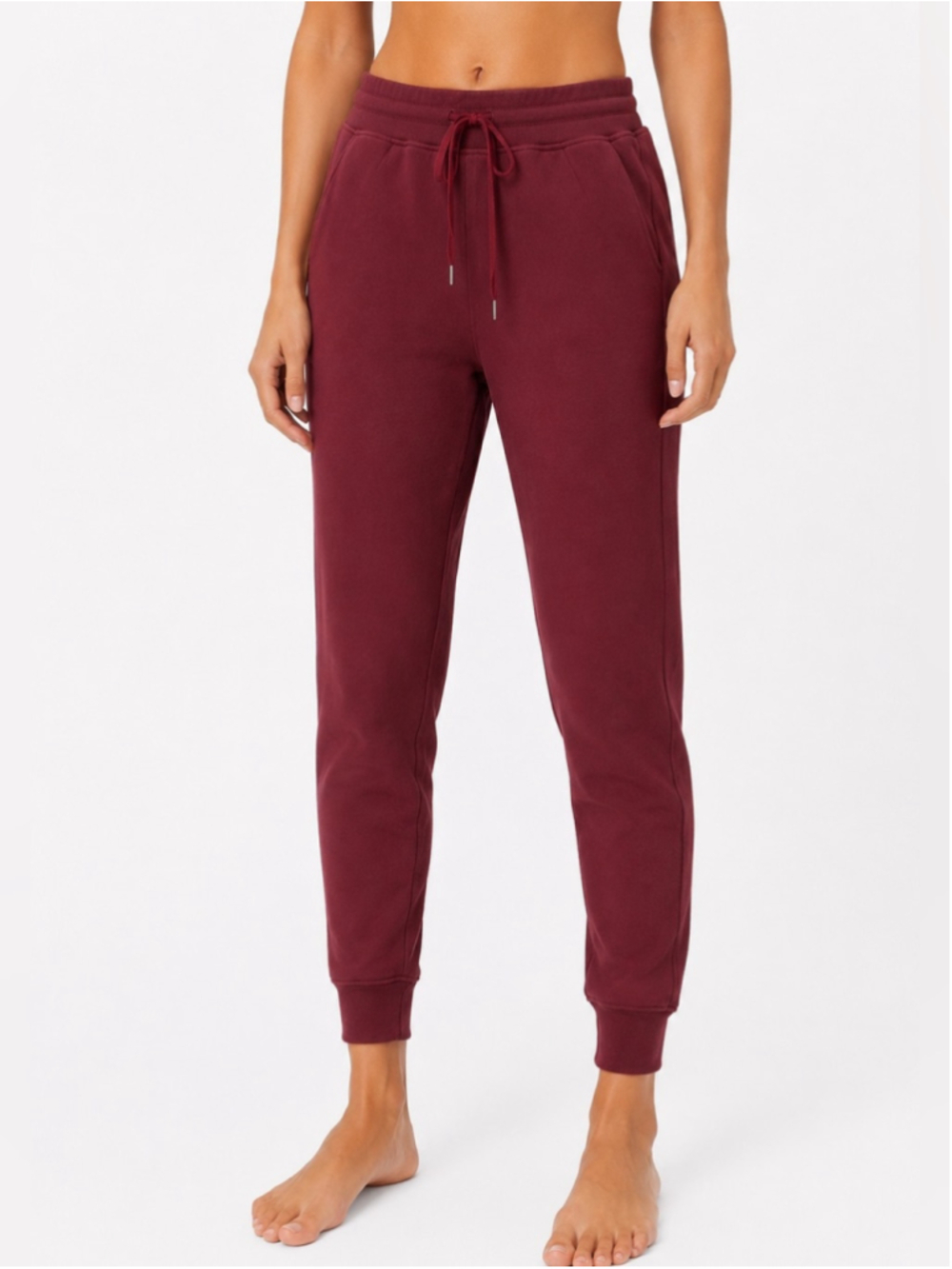 Lululemon Scuba High Rise Jogger 7/8 Sz 2 Mulled Wine EUC